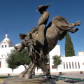 Bronze Gießerei große Outdoor-Kupfer Cowboy Pferd Statue